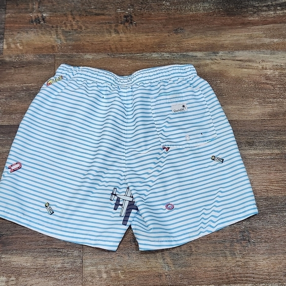 Boardies Men’s Swim Shorts Trunks Striped Blue White Size Medium - Picture 14 of 16